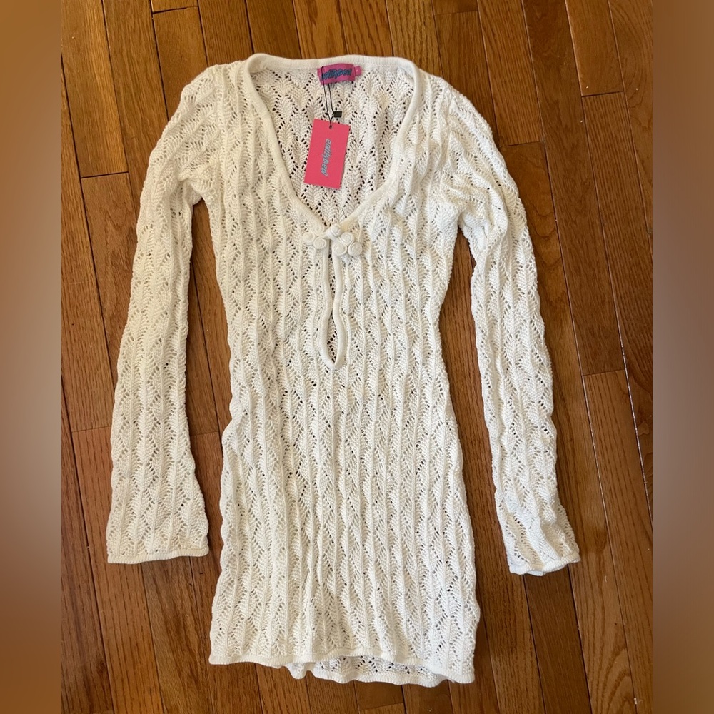 Woven bathing suit cover up